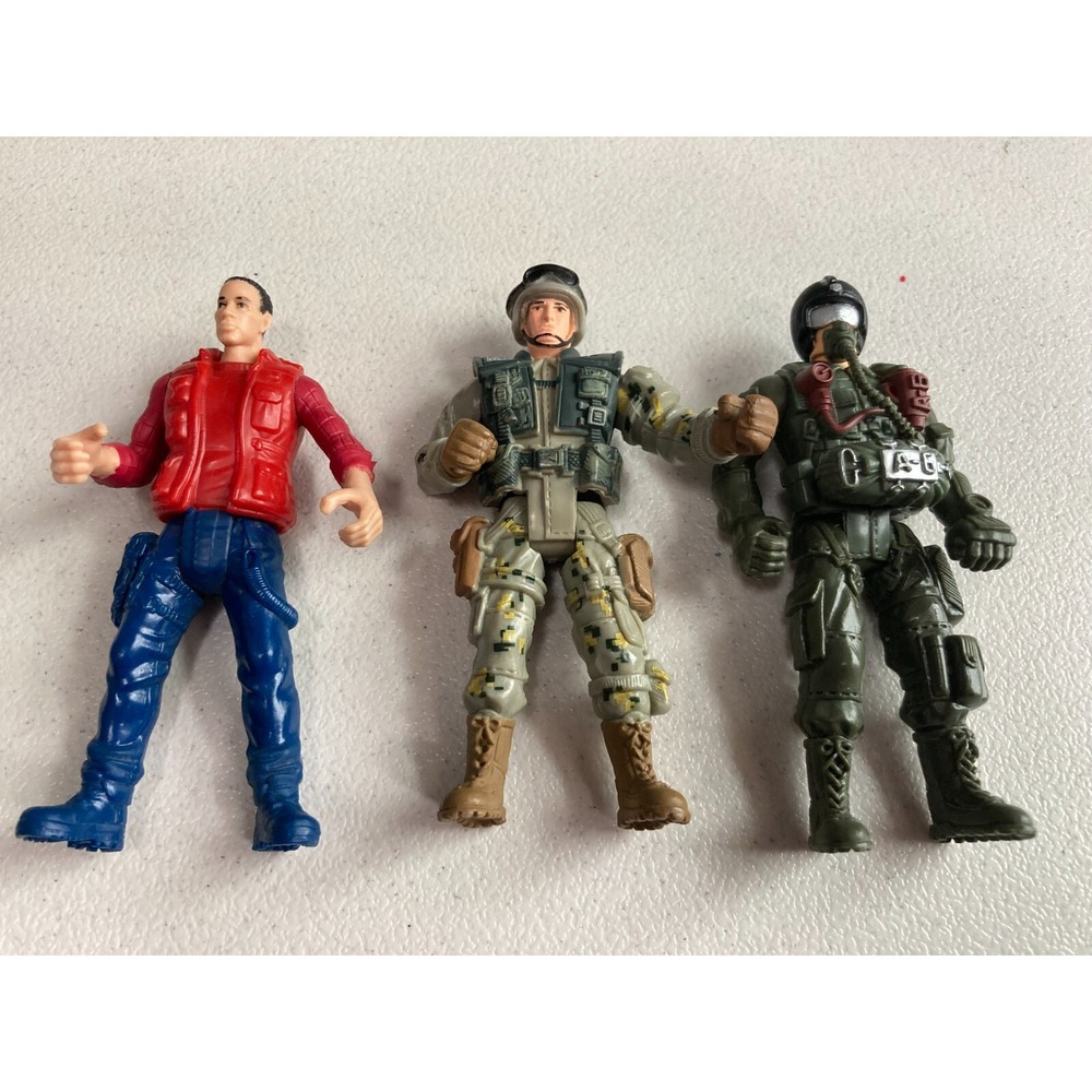 Chap Mei Action Figures Military Toys 3.75 inch Lot of 3